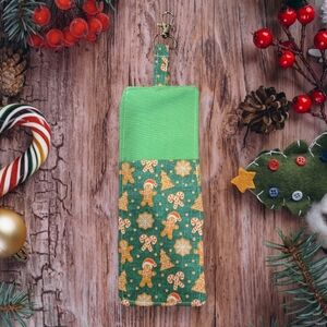 Handmade Christmas Gingerbread Pen/Marker Holder with Clip